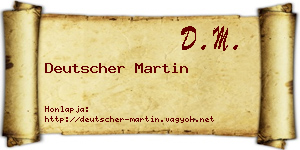 Deutscher Martin névjegykártya